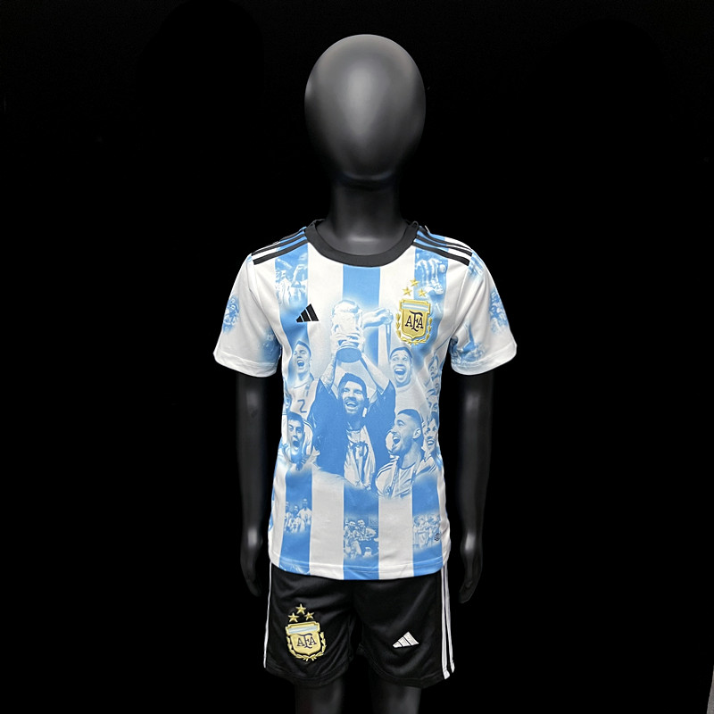 Argentina 2022 Home Champion Commemorative Edition Kit for Kids