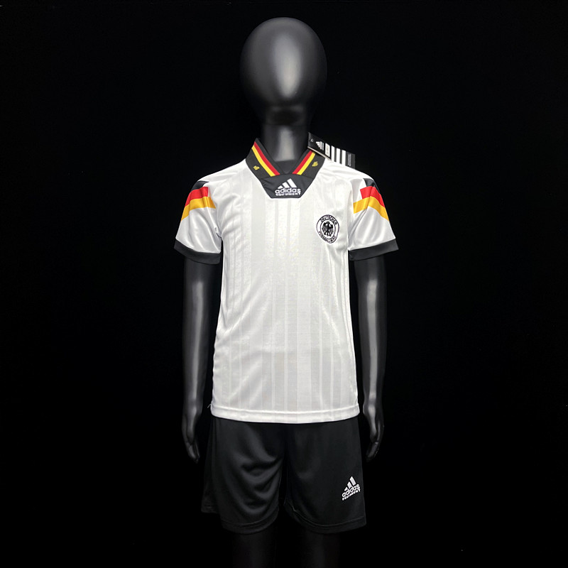 Classic Home Kit 1992 Germany Football Jersey for Kids