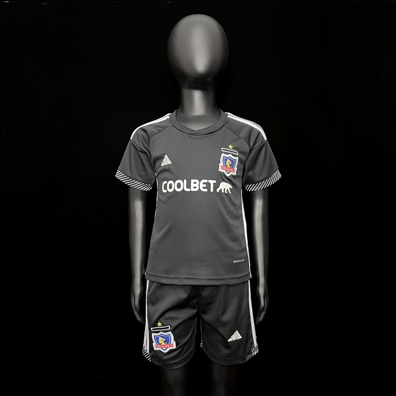 Colo-Colo 2024/25 Away Kit Black Shirts and Shorts for Kids