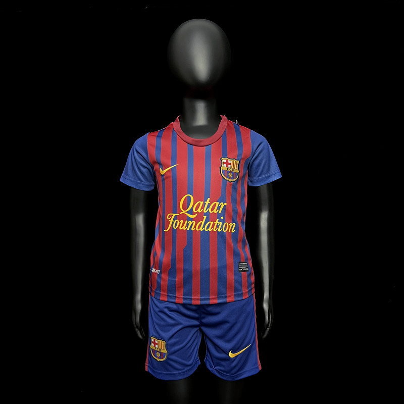 FC Barcelona 2011/12 Retro Home Kit For Kids