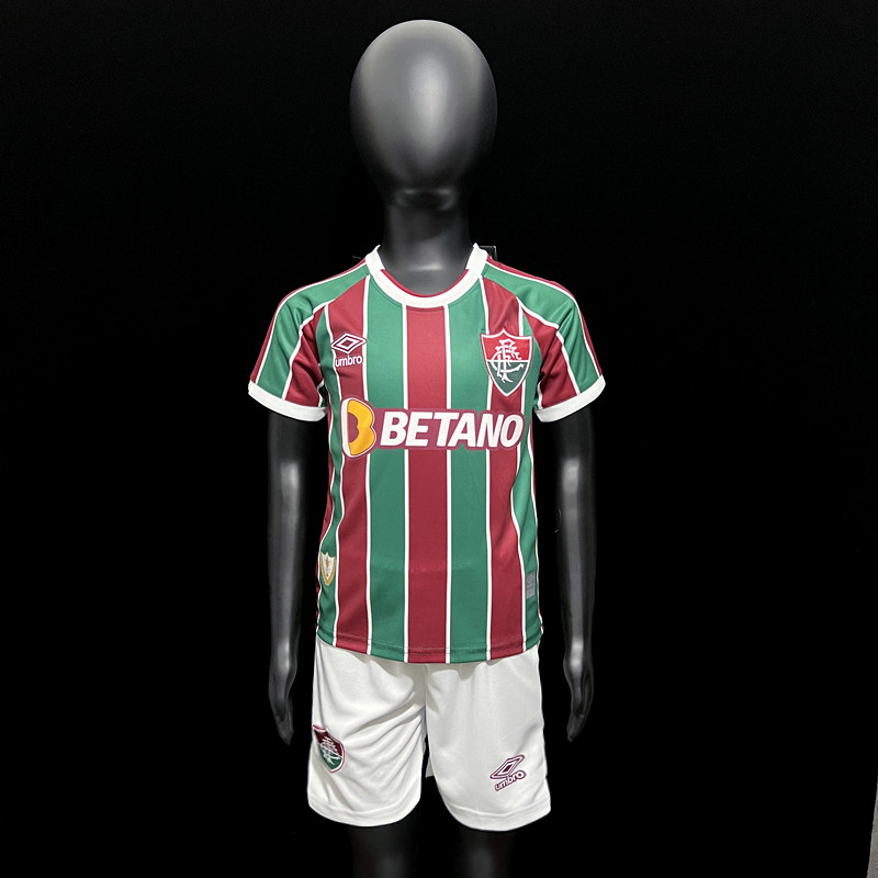 Fluminense FC Replica Home Kit for Kids 2023-24 Short Sleeve + pants