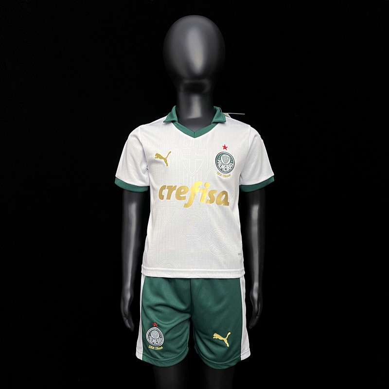 Palmeiras Away Jersey 2024-25 Kids Football Shirts + Shorts