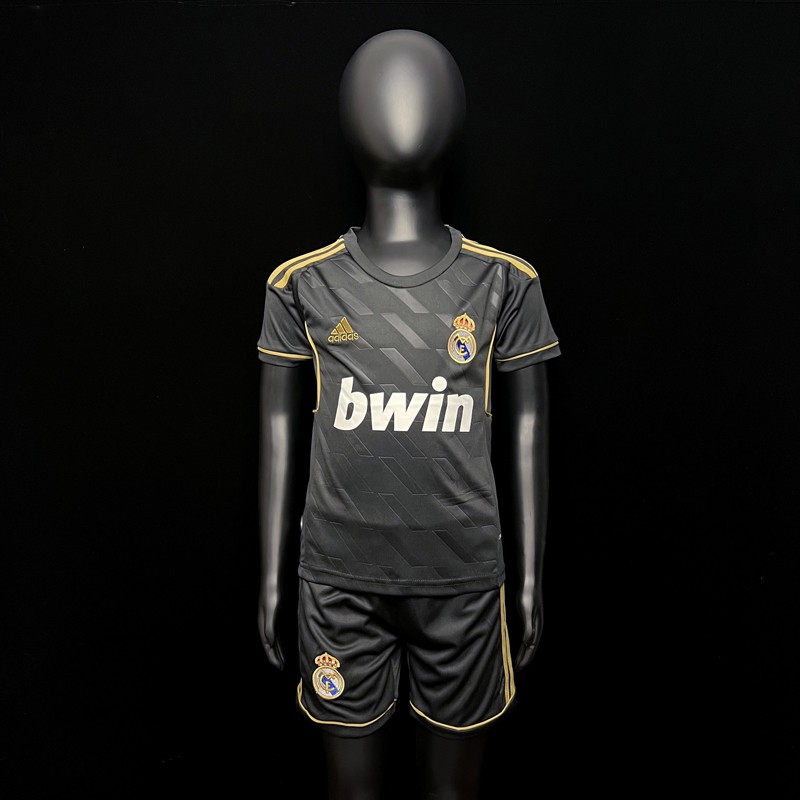 Real Madrid Away Kit 2011/12 Retro Black Jersey For Young Fans