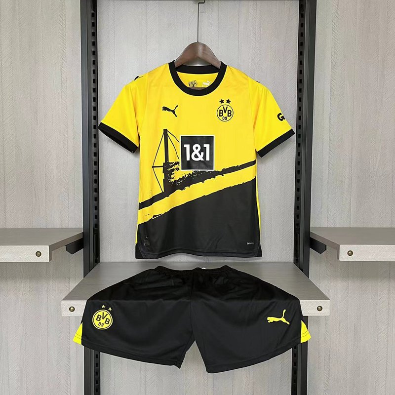 Yellow and Black Borussia Dortmund Kids Kit 2023/24