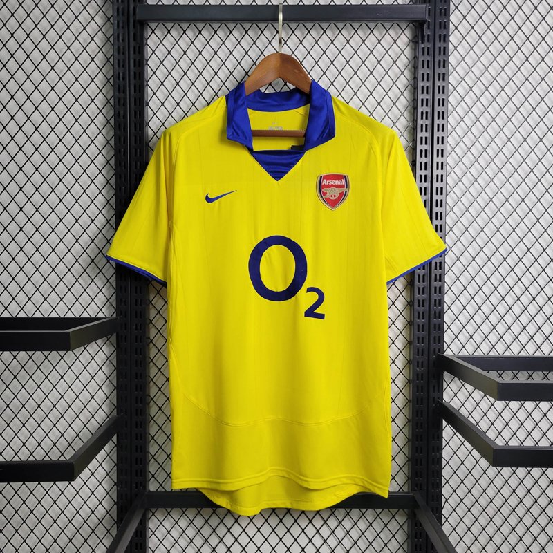 Arsenal 2003/04 Retro Away Yellow Jersey Available Now
