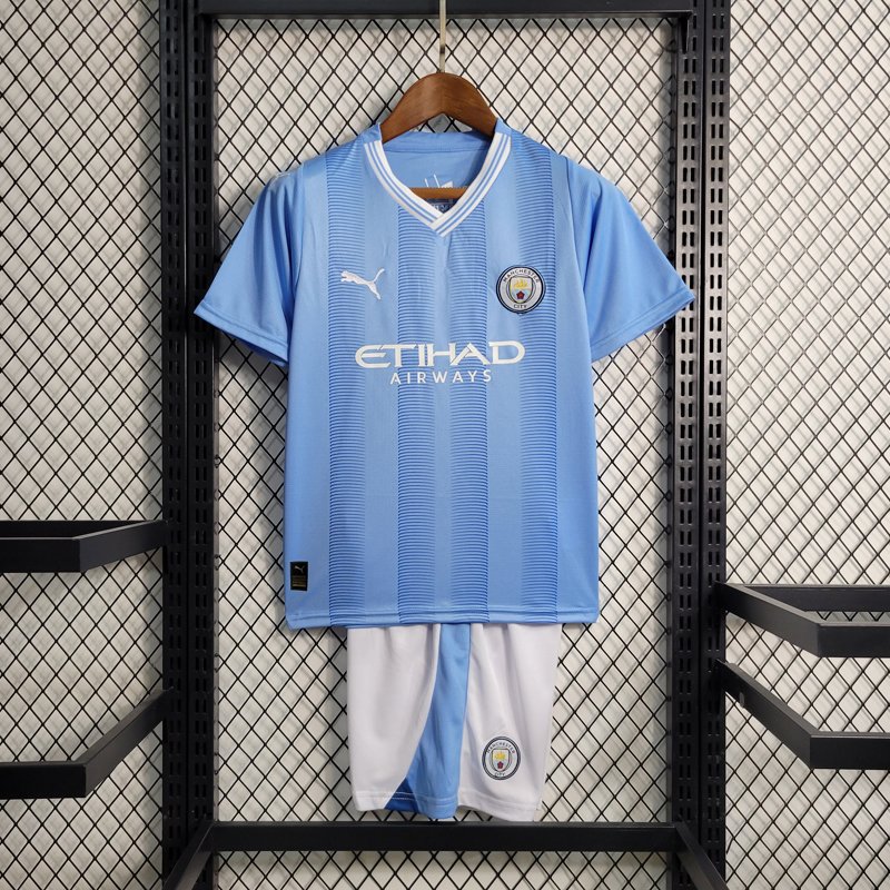 Buy Now Man City 2023/24 Children's Home Outfit