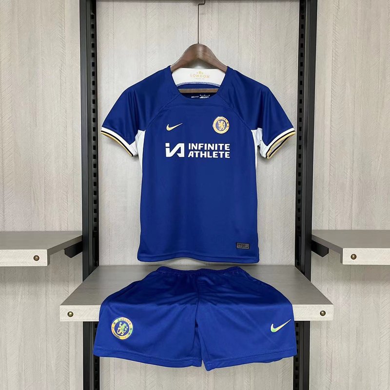 Chelsea FC Kids Home Kit 23/24 In Classic Blue