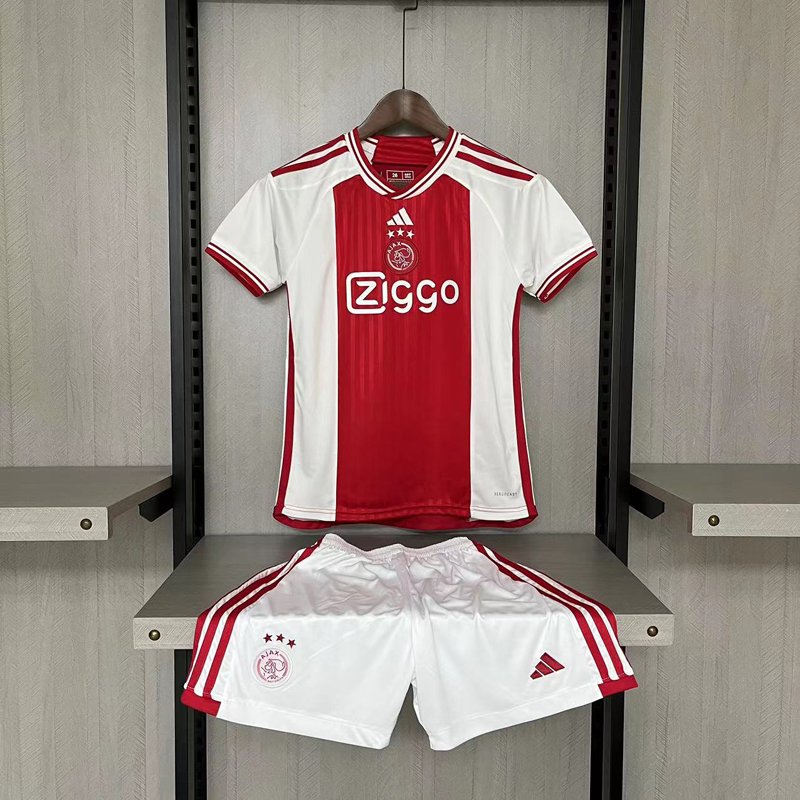 Get Your Child the Ajax 23/24 Home Jersey and Shorts