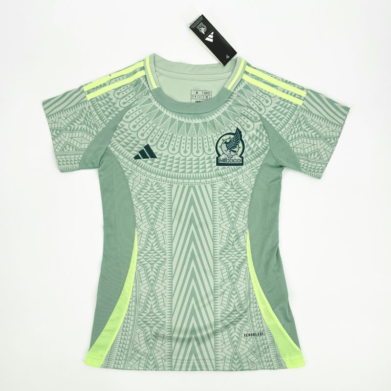 2024 Mexico Away Jersey for Women Linen Green