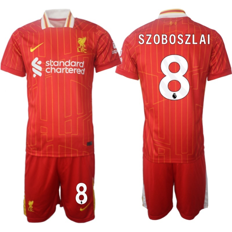 Liverpool 24/25 Men’s Red Home Kit with Szoboszlai 8 Printed