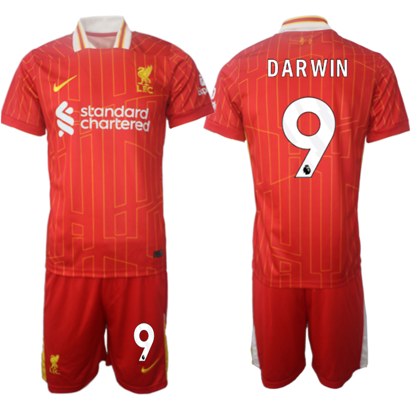 Liverpool FC 2024/25 Men's Red Home Jersey Darwin 9
