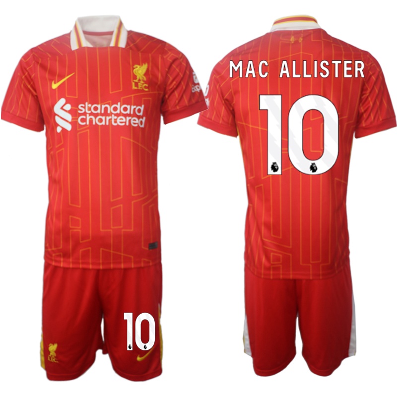 Liverpool FC 2024/25 Men's Red Home Jersey Mac Allister 10